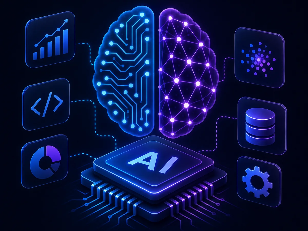 Machine learning engineer reviewing model output on a workstation