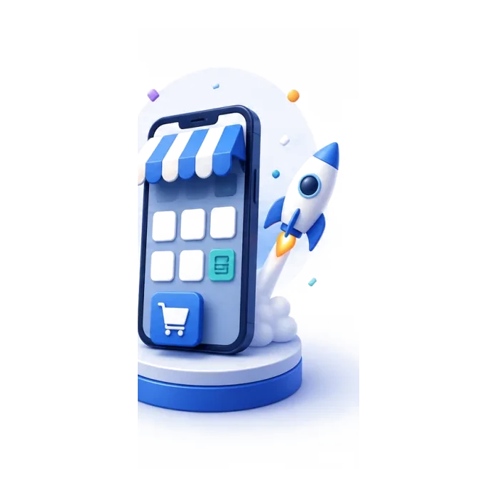 Illustration of an application launching and scaling