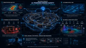 Future mining safety technology combining predictive AI, digital twins, autonomous equipment, multimodal sensors and vision-language models