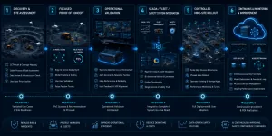 Six-phase roadmap for implementing AI computer vision mining safety from discovery and proof of concept to production