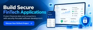 Appther Technologies secure FinTech application development services banner featuring digital banking security and payment protection.