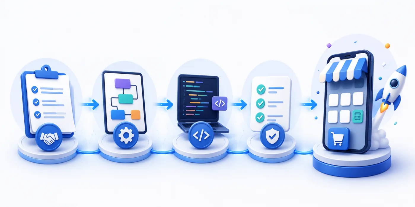 Designer reviewing iOS application screens