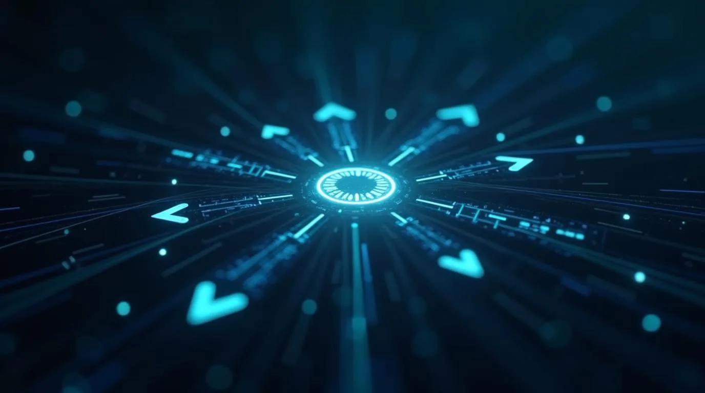 Outgoing call arrows radiating from a central dialer out to distant network nodes